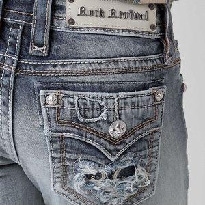 Rock Revival skinny/straight leg distressed 27